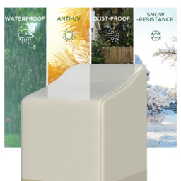 Outsunny Weatherproof Furniture Shield: 600D Oxford Fabric for Wicker Chairs, Patio Rattan Seating Protector, L70*W90*H115cm - Aosom UK - thumbnail 6