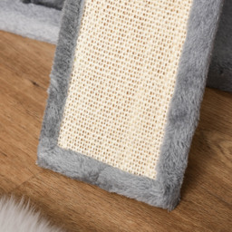 PawHut Cat tree Tower 111cm Climbing Kitten Activity Centre with Sisal Scratching Post Pad Perch Hanging Ball Hammock Condo Toy Grey - Aosom UK - thumbnail 7