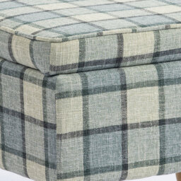 HOMCOM Linen Fabric Upholstered Footstool, Rectangular Storage Stool with Removable Top, Padded Seat and Hidden Space, Grey - thumbnail 9
