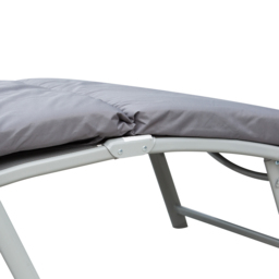 Outsunny Outdoor Patio Sun Lounger Garden Texteline Foldable Reclining Chair Pillow Adjustable Recliner with Cushion - Grey - Aosom UK - thumbnail 8