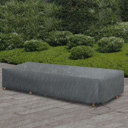 Outsunny Rattan Furniture Shield: Water-Resistant Oxford Cover for Lounge Sets, UV Protection, 200 x 73 x 35cm, Grey - Aosom UK - thumbnail 2