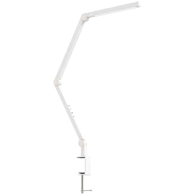 Dim Lit Desk HOMCOM LED Desk Lamp, Dimmable Desk Light with Swing Arm and Clamp ...