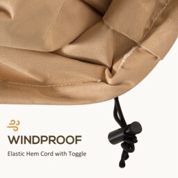 Outsunny Garden Furniture Covers Waterproof, 600D Oxford Outdoor Furniture Cover with 4 Air Vents, 275 x 208 x 78 cm, Beige - thumbnail 4