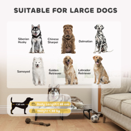 PawHut Portable Raised Dog Bed, Elevated Pet Cot with Breathable Mesh for Indoor Outdoor, for Large Dogs, Light Grey - thumbnail 8