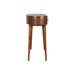 Wood Console Table with 2 Drawers & Open Slot, Durable Construction, Window Side Writing Table for Living Room & Bedroom, Brown - Aosom UK - thumbnail 9