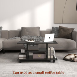 HOMCOM Modern TV Stand with Storage Shelves, Sleek Design for Living Rooms, Space-Saving, Black - Aosom UK - thumbnail 6