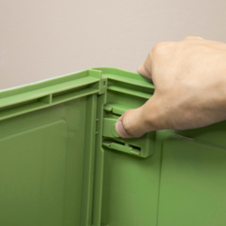 PawHut Hooded Cat Litter Box, Portable Pet Toilet, with Scoop, Front Entry - Lime Green - Aosom UK - thumbnail 9