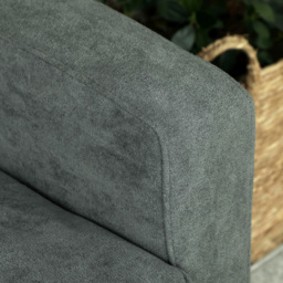HOMCOM Two-Seater Velvet-Feel Sofa - Grey - thumbnail 8