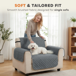 PawHut Waterproof Sofa Cover, Soft Couch Cover for Dogs Cats Pets, Non Slip Sofa Slipcoevr with Elastic Straps - thumbnail 7