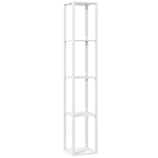 HOMCOM Floor Lamp with Shelves and 3 Brightness Levels - White - image 1