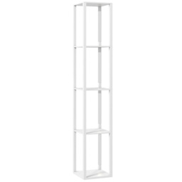 HOMCOM Floor Lamp with Shelves and 3 Brightness Levels - White - thumbnail 1