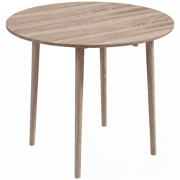 HOMCOM Round Wood Dining Table for 4-person, Folding Kitchen Table with Wood Legs for Dining Room, Drop Leaf Dining Table, Natural - Aosom UK - thumbnail 1