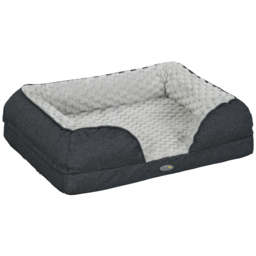 PawHut Calming Dog Bed Pet Mattress w/ Removable Cover, Anti-Slip Bottom, for Small Dogs, 70L x 50W x 18Hcm - Charcoal Grey - Aosom UK