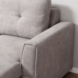 HOMCOM 3 Seater Sofa Bed, Pull Out Sofa Bed with Larger Bed Size & Thicker Cushion Padding, Corner Sofa Bed with Storage, Light Grey - Aosom UK - thumbnail 8
