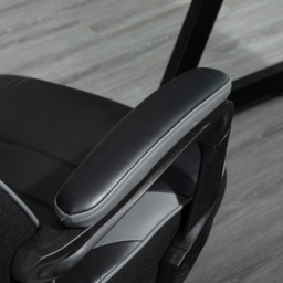 Vinsetto Ergonomic Racing Gaming Chair Office Desk Chair Adjustable Height Recliner w/ Wheels Lumbar Support Retractable Footrest Office - Aosom UK - thumbnail 9