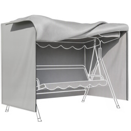 Outsunny 205 x 124cm Three-Seater Swing Chair Protective Cover Grey - Aosom UK