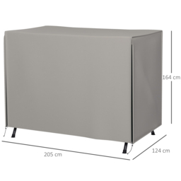 Outsunny 205 x 124cm Three-Seater Swing Chair Protective Cover Grey - Aosom UK - thumbnail 3