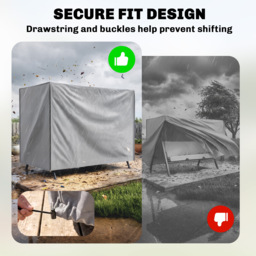 Outsunny 205 x 124cm Three-Seater Swing Chair Protective Cover Grey - Aosom UK - thumbnail 6