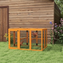 PawHut Fire Wooden Chicken House, Chicken Coop with Combinable Design & Steel Wire, 80 x 140 x 84.5cm，for 1-3 Chickens, Orange - Aosom UK - thumbnail 9