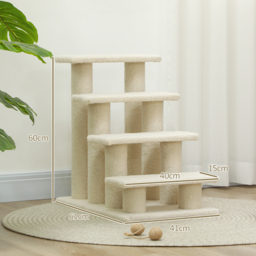 Durable Pet Stairs Ramp, Easy Climb Cat Tree Ladder, Indoor Climbing Frame Staircase for Pets - Aosom UK - thumbnail 3