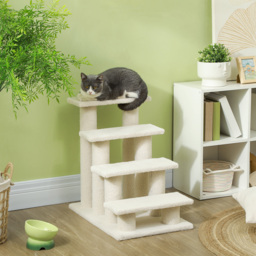 Durable Pet Stairs Ramp, Easy Climb Cat Tree Ladder, Indoor Climbing Frame Staircase for Pets - Aosom UK - thumbnail 2