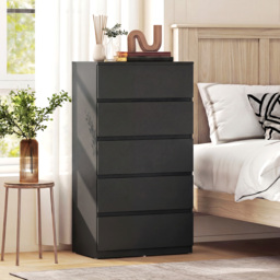 HOMCOM Chest of Drawers, 5-Drawer Storage Cabinets, Modern Dresser, Storage Drawer Unit for Bedroom - thumbnail 7
