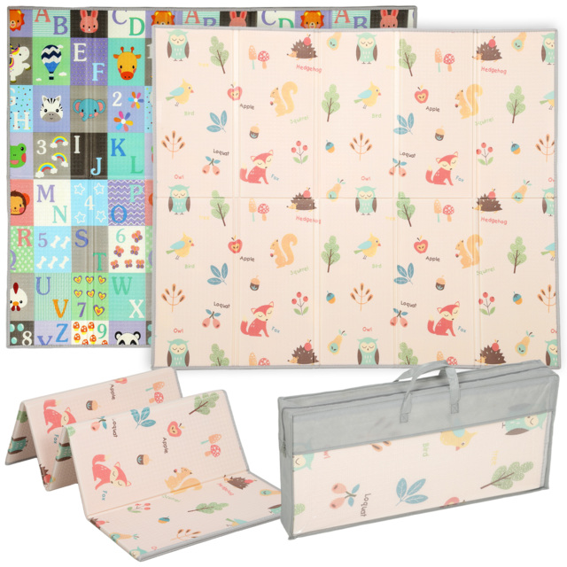 AIYAPLAY Foldable Baby Play Mat Double-Sided, Reversible Foam Soft Crawling Mat for Toddlers, for Bedroom, Nursery and Playroom - image 1