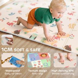 AIYAPLAY Foldable Baby Play Mat Double-Sided, Reversible Foam Soft Crawling Mat for Toddlers, for Bedroom, Nursery and Playroom - thumbnail 6