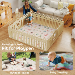 AIYAPLAY Foldable Baby Play Mat Double-Sided, Reversible Foam Soft Crawling Mat for Toddlers, for Bedroom, Nursery and Playroom - thumbnail 8
