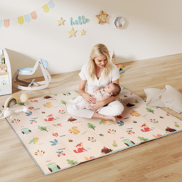 AIYAPLAY Foldable Baby Play Mat Double-Sided, Reversible Foam Soft Crawling Mat for Toddlers, for Bedroom, Nursery and Playroom - thumbnail 2