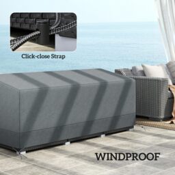 Outsunny Rectangular Patio Furniture Cover for 3 Seater Sofa Set, Water UV Resistant Protection 600D Oxford Fabric Cover, 190x72x76cm - Aosom UK - thumbnail 5