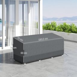 Outsunny Rectangular Patio Furniture Cover for 3 Seater Sofa Set, Water UV Resistant Protection 600D Oxford Fabric Cover, 190x72x76cm - Aosom UK - thumbnail 3
