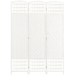 HOMCOM 3 Panel Folding Room Divider, Privacy Screen, Paravent Partition Separator for Living Room, Bedroom, White