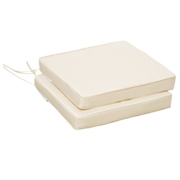 Outsunny Pair of Garden Chair Cushions with Ties, 45 x 45 cm, Replacement Pads for Patio Furniture, Cream White - Aosom UK - thumbnail 7