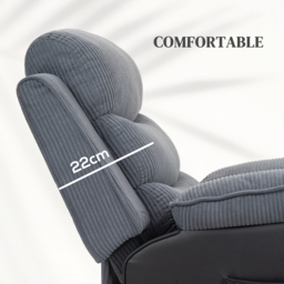 HOMCOM Power Lift Recliner Chair for Elderly, Patchwork Design Oversized Electric Riser and Recliner Armchair with Remote Control, Dark Grey - thumbnail 7