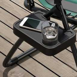 Outsunny Foldable Reclining Garden Chair Set of 2, Zero Gravity Chairs with Padded Seat, Cup Holder, Adjustable Backrest for Patio, Deck, Green - thumbnail 9