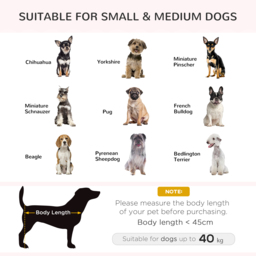 PawHut Dog Sofa Bed, Elevated Dog Couch for Medium and Small Dogs, with Soft Cushion, Removable and Washable Cover, Grey - Aosom UK - thumbnail 4