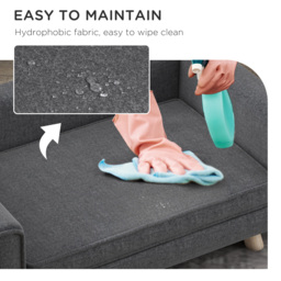 PawHut Dog Sofa Bed, Elevated Dog Couch for Medium and Small Dogs, with Soft Cushion, Removable and Washable Cover, Grey - Aosom UK - thumbnail 6