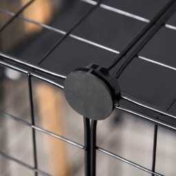 PawHut Pet Playpen, DIY Small Animal Cage with Metal Wire Fence, 39 Panels, 3 Doors, 2 Ramps, for Kitten, Bunny, Black. - Aosom UK - thumbnail 9