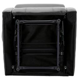 Adjustable Pull‑tab Recliner with Side Storage Pocket, Padded Cushions, High‑back Armchair for the Elderly, 82L x 86W x 99H cm, Black - Aosom UK - thumbnail 9