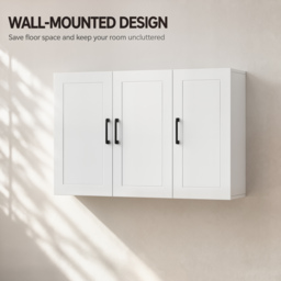 HOMCOM Bathroom Wall Cabinet, Wall Mounted Bathroom Cabinet, Over the Toilet Space Saver with Adjustable Shelves, White - thumbnail 7