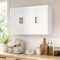HOMCOM Bathroom Wall Cabinet, Wall Mounted Bathroom Cabinet, Over the Toilet Space Saver with Adjustable Shelves, White - thumbnail 8