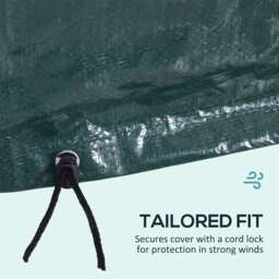 Outsunny  Large Patio Set Cover Outdoor Garden Furniture Protection Cover Protector Waterproof Anti-UV Green 235 x 190 x 90 cm - thumbnail 6
