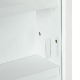 HOMCOM 5-Tier Wall Display Shelf Unit Cabinet w/ 4 Adjustable Shelves Glass Doors Home Office Ornaments 60x80cm White - Aosom UK - thumbnail 7