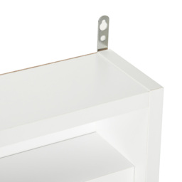HOMCOM 5-Tier Wall Display Shelf Unit Cabinet w/ 4 Adjustable Shelves Glass Doors Home Office Ornaments 60x80cm White - Aosom UK - thumbnail 8