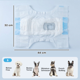 PawHut Disposable Dog Diapers Female for S Dogs Incontinence or Excitable Urination and Training 48 Count - thumbnail 3