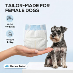 PawHut Disposable Dog Diapers Female for S Dogs Incontinence or Excitable Urination and Training 48 Count - thumbnail 4