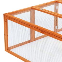 Pawhut Rabbit Hutch W/ Mesh Wire, 181Lx100Wx 48H cm-Wood - Aosom UK - thumbnail 7