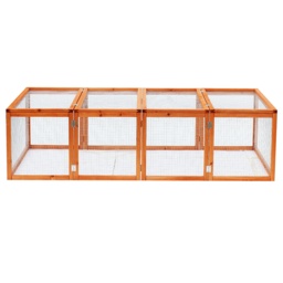 Pawhut Rabbit Hutch W/ Mesh Wire, 181Lx100Wx 48H cm-Wood - Aosom UK - thumbnail 9