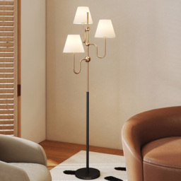 HOMCOM Floor Lamp, 165 cm Tall Standing Lamp with 3 Light and Foot Switch for Living Room, Bedroom, Bedside, Office, E27 Base Without Bulb (40W Max) - thumbnail 9